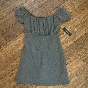 Lulus grey cotton mini dress